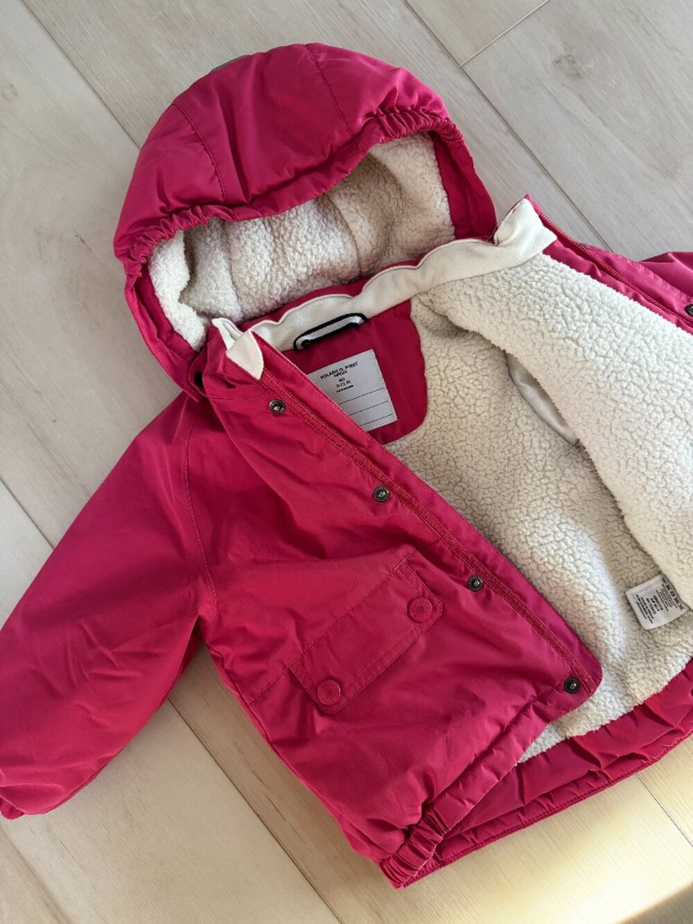 Polarn O. Pyret Pink Winter Coat 9-12mo